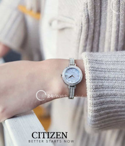 Đồng hồ Citizen EM0860-51D - Nữ - Eco-Drive (Năng Lượng Ánh Sáng) Dây Kim Loại - Chính Hãng - Size 25mm